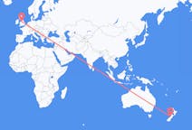 Flyg från Hokitika, Nya Zeeland till Manchester, England