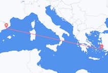 Flyg från Leros, Grekland till Barcelona, Spanien