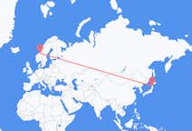 Flyrejser fra Aomori, Japan til Trondheim, Norge
