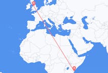 Flyg från Mombasa, Kenya till Manchester, England