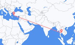 Flug frá Pattaya, Taílandi til Bodrum, Tyrklandi