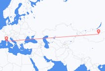 Flug frá Ulaanbaatar, Mongólíu til Calvi, Frakklandi