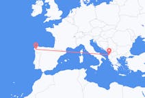 Flyrejser fra Santiago de Compostela til Tirana