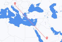 Рейсы из Вади ад-Давасир, Саудовская Аравия в Загреб, Хорватия
