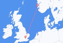 Flyg från London till Haugesund