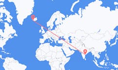 Flyrejser fra Vijayawada, Indien til Reykjavik, Island