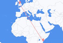 Flyreiser fra Mombasa, Kenya til Birmingham, England
