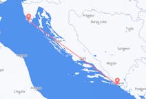 Vluchten van Pula, Kroatië naar Dubrovnik, Kroatië