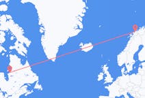 캐나다 쿠주아라픽에서 출발해 노르웨이 트롬쇠로(으)로 가는 항공편