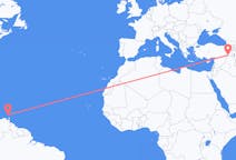 Flyreiser fra St George's, Grenada til Sirnak, Tyrkia