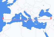 Vluchten van Bingöl, Turkije naar Lissabon, Portugal