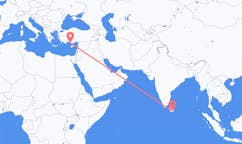 Flyreiser fra Hambantota, Sri Lanka til Gazipaşa, Tyrkia