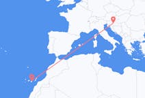 Flyrejser fra Zagreb, Kroatien til Las Palmas, Spanien