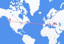Flyg från Nanaimo, Kanada till Eskişehir, Turkiet