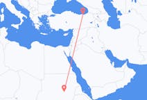 出发地 苏丹出发地 喀土穆目的地 土耳其特拉布宗的航班