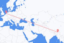 Flyreiser fra Dirbrugarh, India til Amsterdam, Nederland