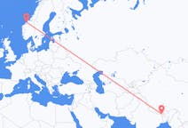 Flights from Bhadrapur, Mechi, Nepal to Kristiansund, Norway