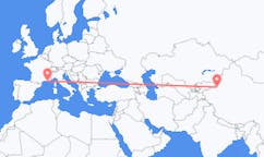 Flights from Aksu City, China to Toulon, France