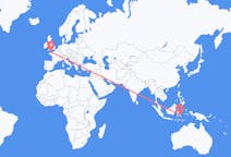 Flyrejser fra Kendari, Indonesien til Guernsey, Guernsey