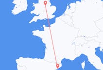 Vluchten van Nottingham, Engeland naar Barcelona, Spanje