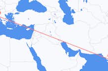 Vluchten van Kandla, India naar Korfoe, Griekenland