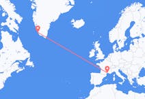 Flights from Montpellier, France to Paamiut, Greenland
