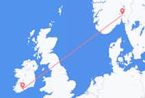 Vluchten van Cork, Ierland naar Oslo, Noorwegen