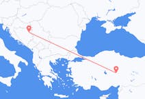 Flyrejser fra Kayseri, Tyrkiet til Tuzla, Bosnien-Hercegovina