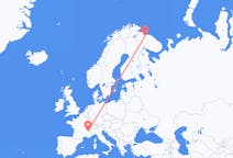 Fly fra Murmansk til Grenoble