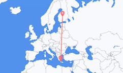 Flights from Jyväskylä, Finland to Chania, Greece
