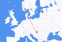 Flights from Osijek, Croatia to Kristiansand, Norway