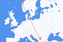 Flyrejser fra Skopje, Nordmakedonien til Førde i Sunnfjord, Norge