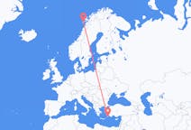 ノルウェーのから レクネス、ギリシャのへ ロドス島フライト