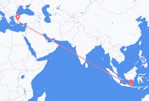 Flyg från Banyuwangi, Indonesien till Denizli, Turkiet