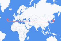 Flyg från Tokyo, Japan till Horta, Azorerna, Portugal