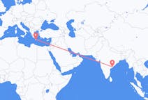 出发地 印度出发地 拉贾蒙德里目的地 希腊哈尼亚的航班