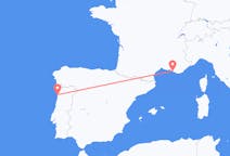 Vluchten van Porto, Portugal naar Marseille, Frankrijk