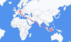 Flyrejser fra Banyuwangi, Indonesien til Trieste, Italien