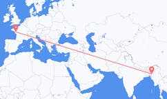 Flights from Aizawl, India to Nantes, France