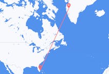 Vluchten van West Palm Beach, Verenigde Staten naar Kangerlussuaq, Groenland
