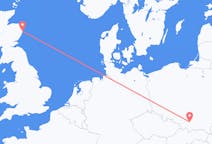 Vluchten uit Krakau, Polen naar Aberdeen, Schotland