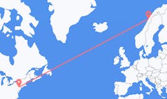 Flyreiser fra Allentown, USA til Bodø, Norge