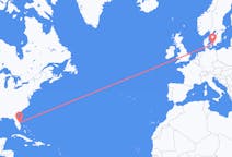 来自美国出发地 墨尔本目的地 丹麦哥本哈根的航班