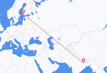 Flyreiser fra Gaya, India til Åbo, Finland