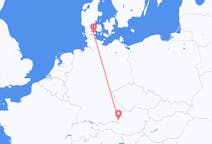 Fly fra Salzburg til Sønderborg