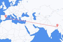 인도 구와하티에서 출발해 스페인 카스텔로 데 라 플라나까지(으)로 가는 항공편