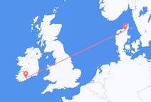 Vluchten van Cork, Ierland naar Aalborg, Denemarken
