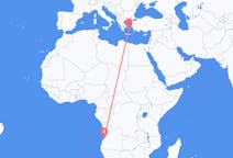 Flyreiser fra Catumbela, Angola til Naxos, Hellas