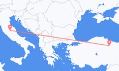 Flyg från Tokat, Turkiet till Perugia, Turkiet