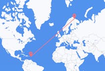 Flyreiser fra Saint Kitts, Saint Kitts og Nevis til Kirkenes, Norge